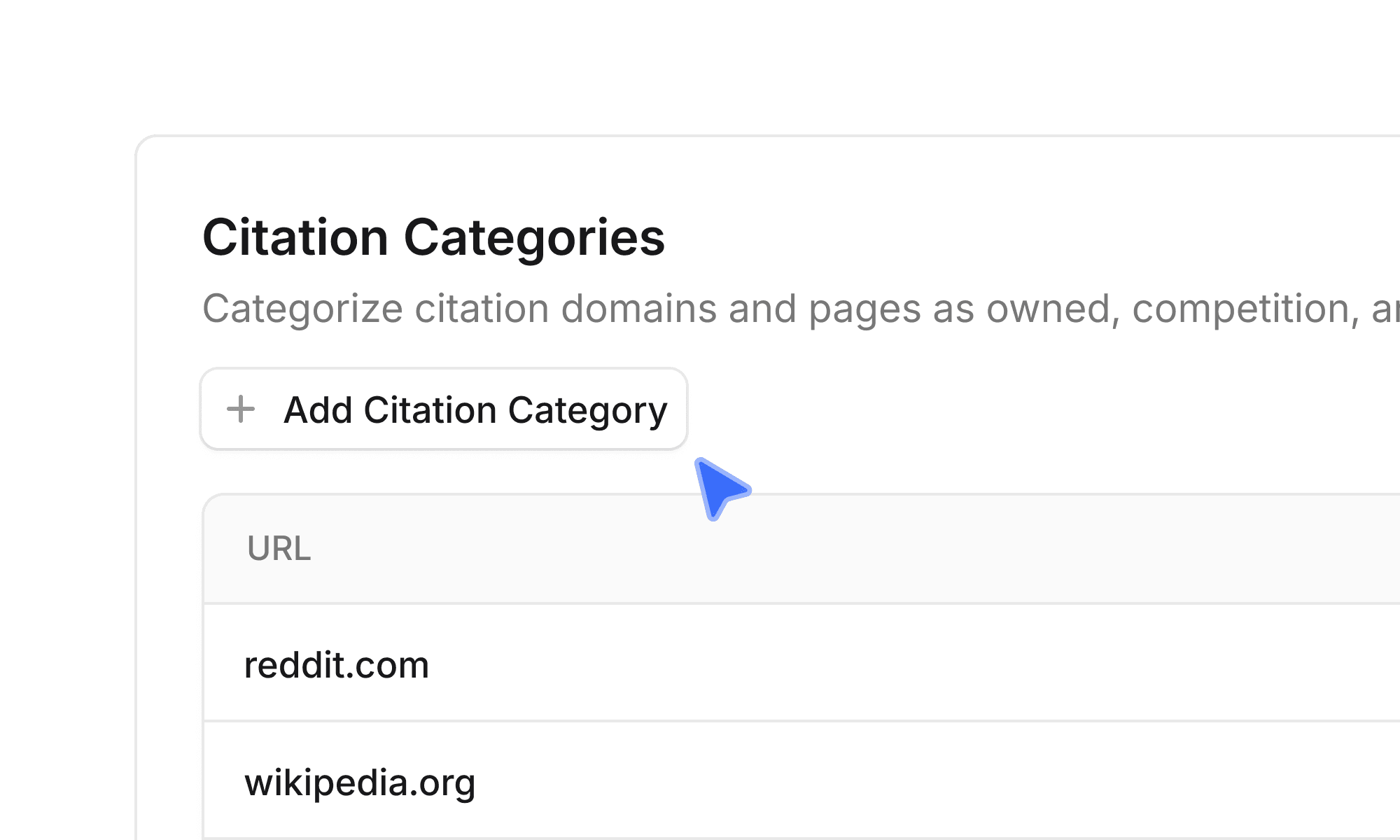 Add Citation Categories